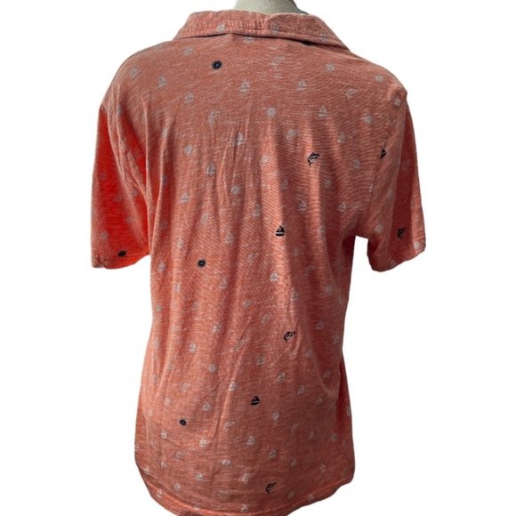 POINT ZERO Polo Shirt Men's Size Large Nautical Peach Colour - Picture 5 of 13
